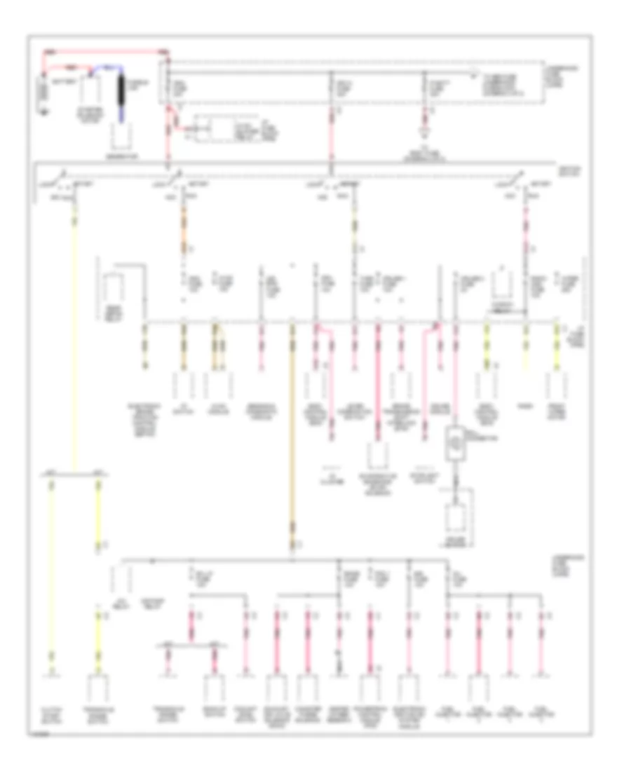 Power Distribution Wiring Diagram 1 of 2 for Saturn SC1 2000