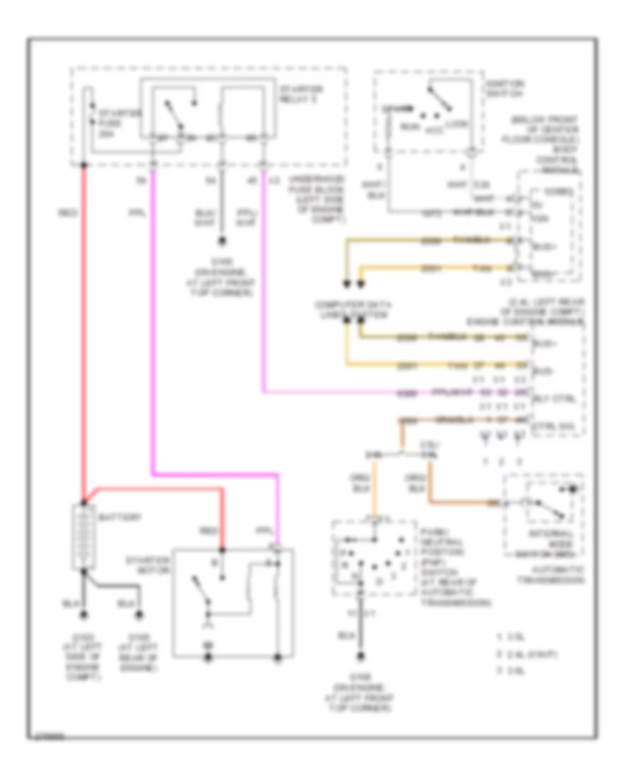 2 4L VIN P Starting Wiring Diagram for Saturn Vue XE 2008