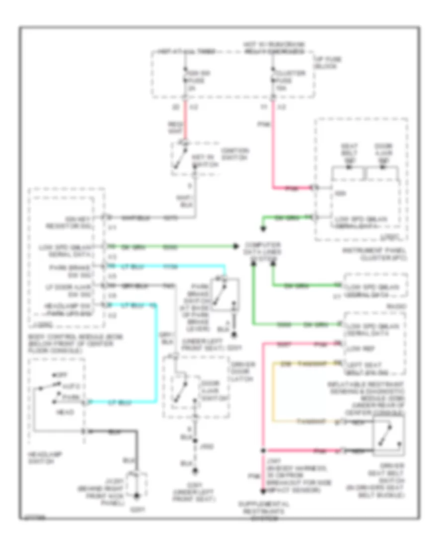 Warning Systems Wiring Diagram for Saturn Vue XE 2008