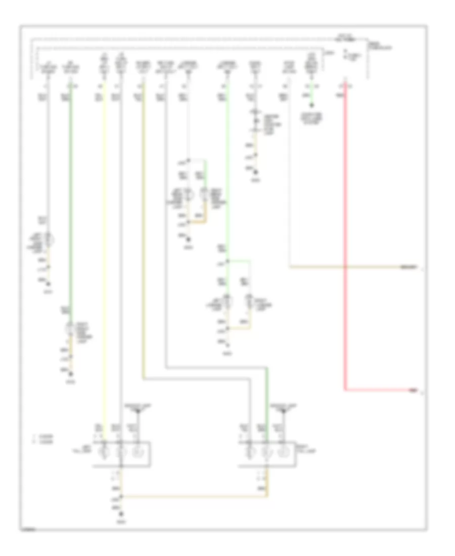 Exterior Lamps Wiring Diagram (1 of 2) for Saturn Astra XE 2009