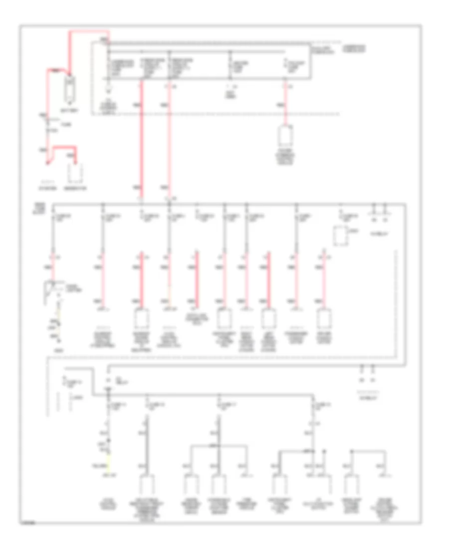 Power Distribution Wiring Diagram 1 of 3 for Saturn Astra XE 2009
