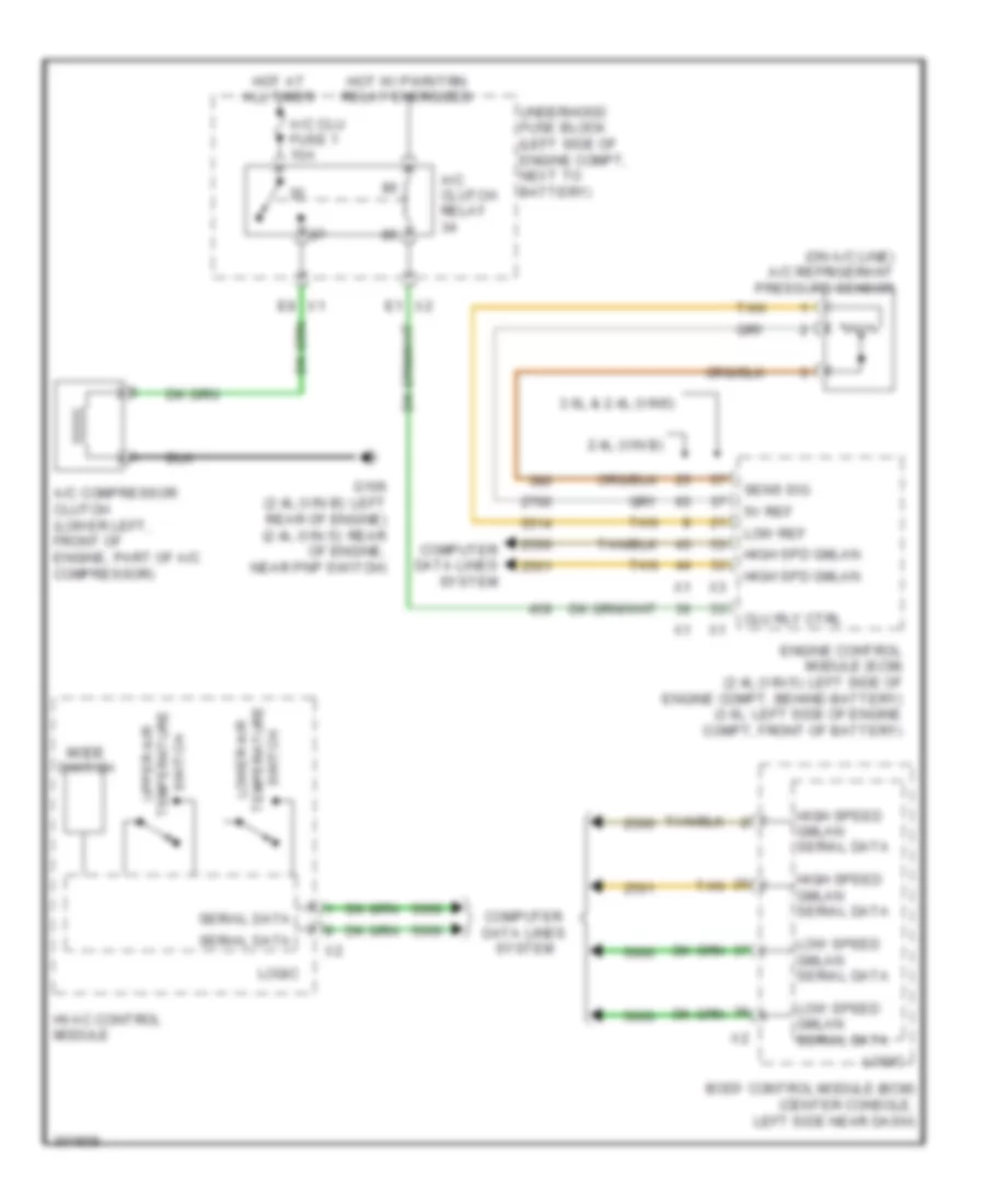 Compressor Wiring Diagram with Auto A C for Saturn Aura Green Line 2009