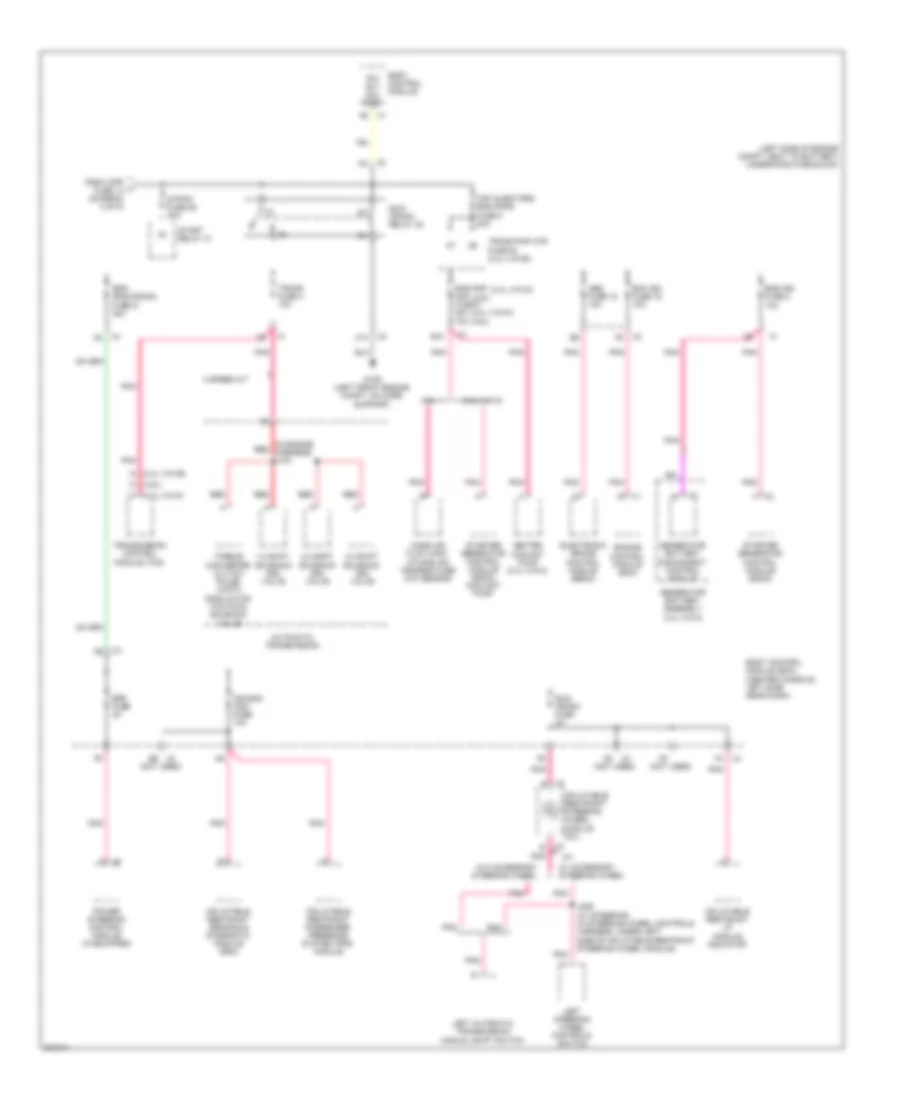 Power Distribution Wiring Diagram 5 of 5 for Saturn Aura Green Line 2009