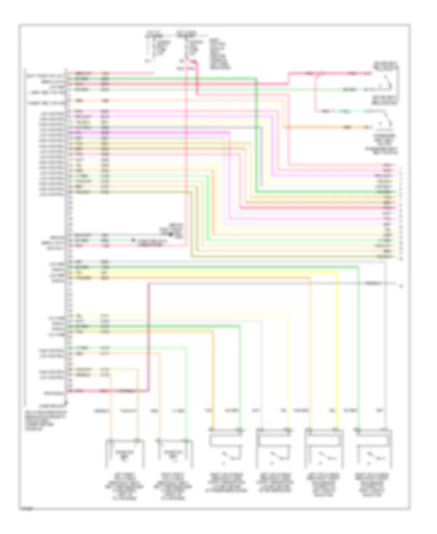 Supplemental Restraints Wiring Diagram 1 of 3 for Saturn Aura Green Line 2009