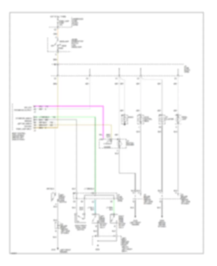 Interior Light Wiring Diagram 1 of 2 for Saturn SW2 2000