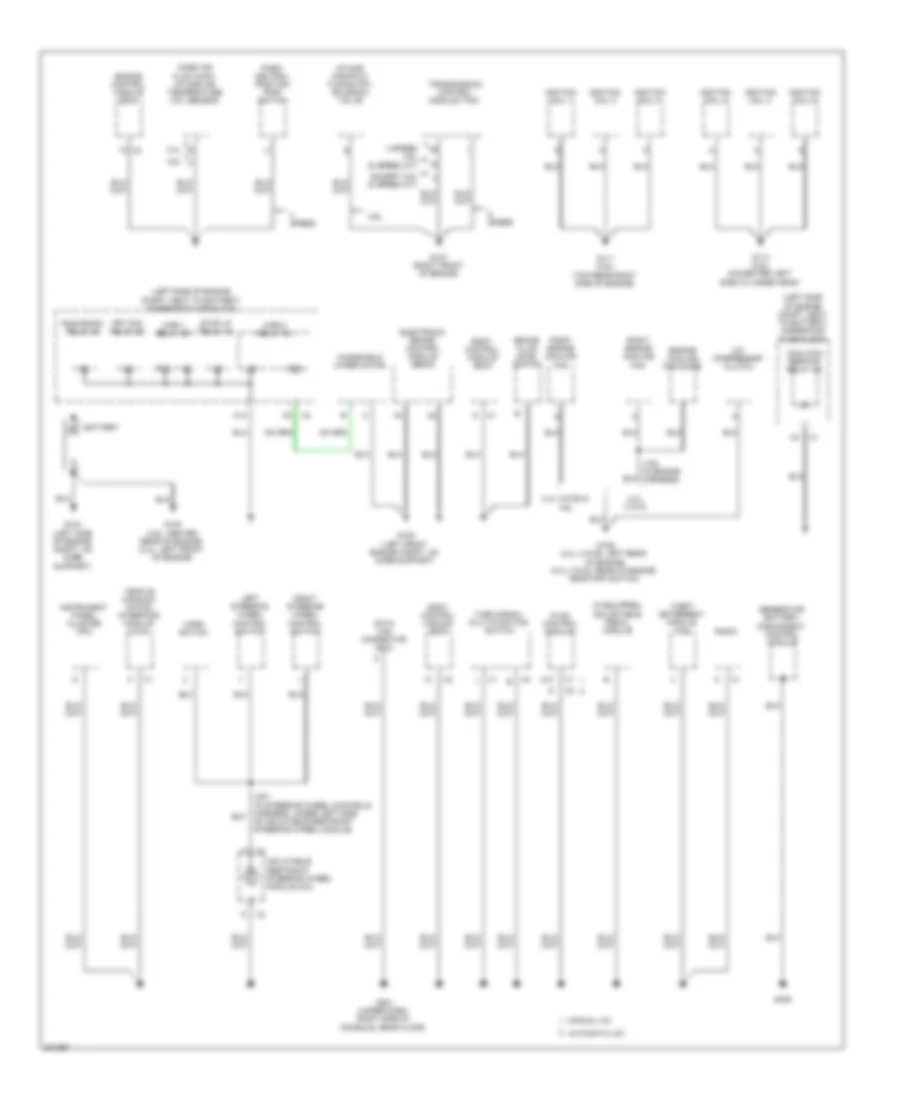 Ground Distribution Wiring Diagram 1 of 3 for Saturn Aura XE 2009
