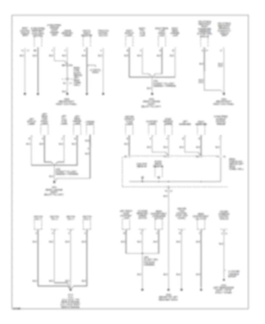 Ground Distribution Wiring Diagram 3 of 3 for Saturn Aura XE 2009