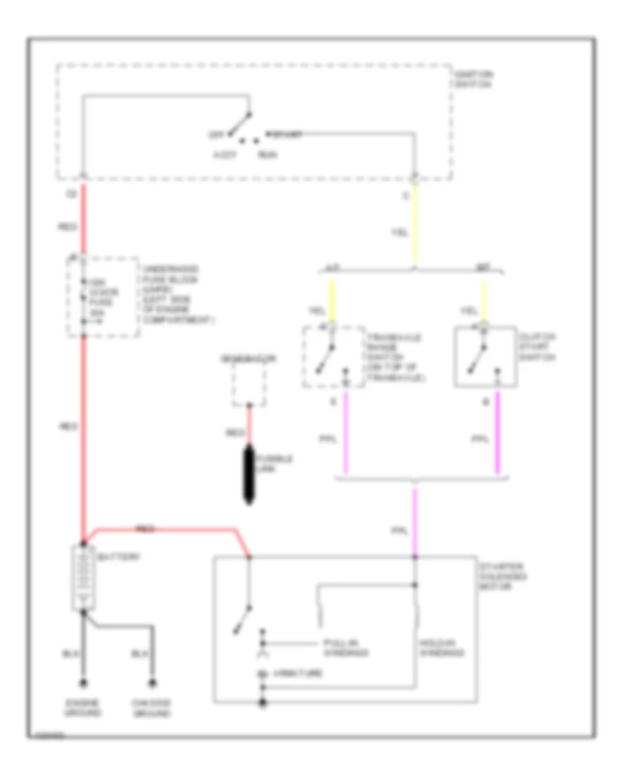 Starting Wiring Diagram for Saturn L100 2001