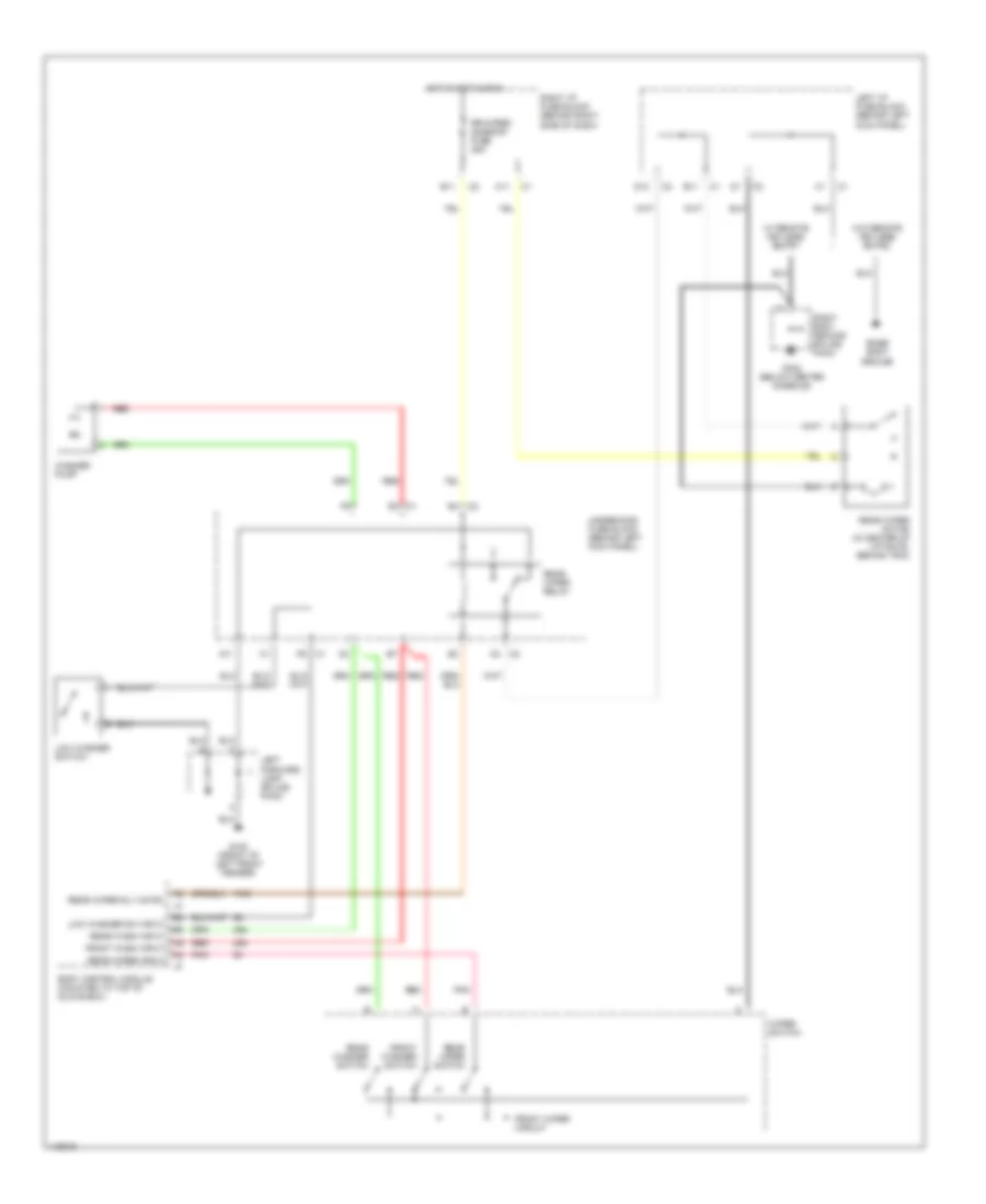 Электросхема заднего стеклоочистителя дворника и омывателя для Saturn LW200 2001