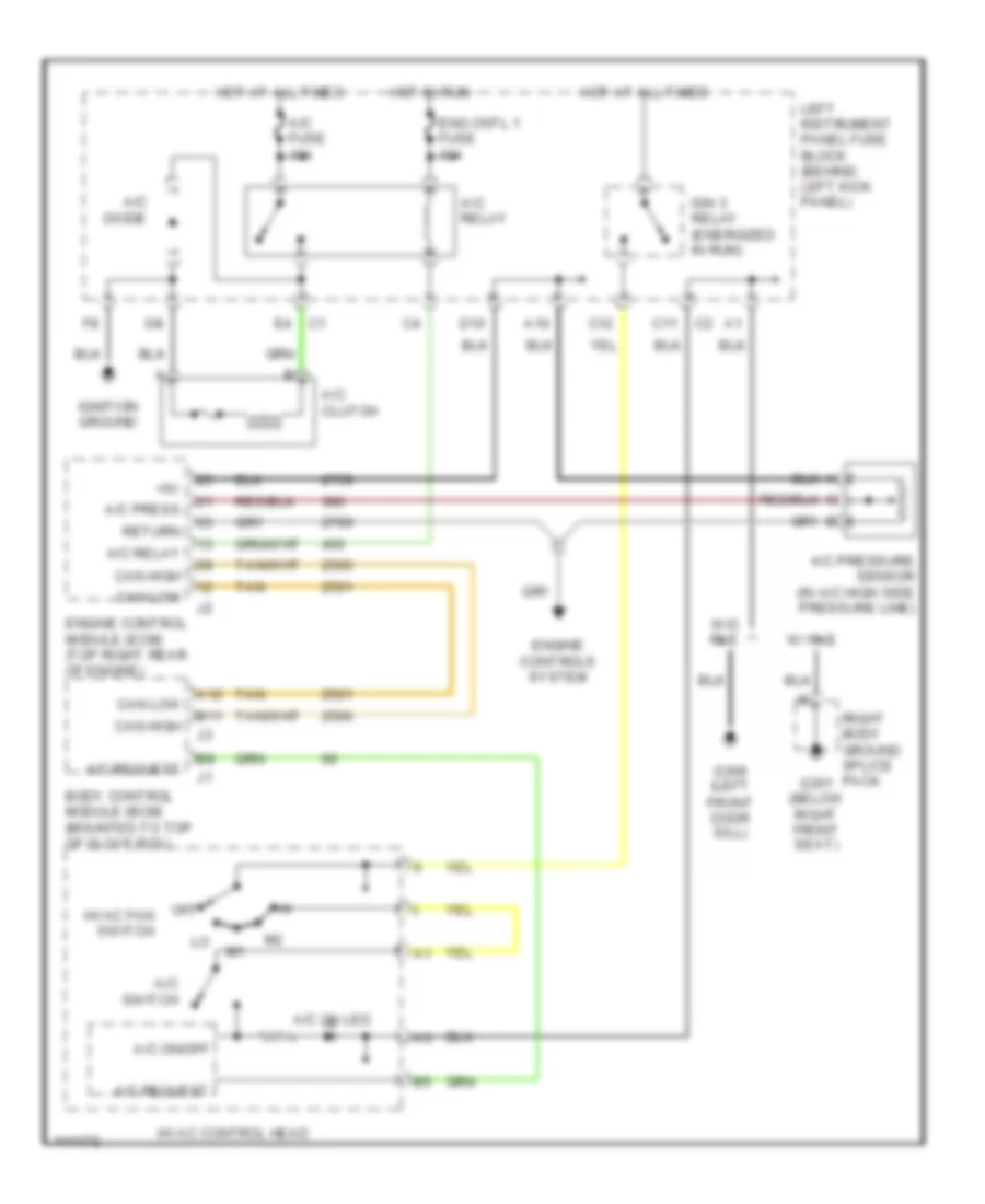 Compressor Wiring Diagram for Saturn LW300 2001