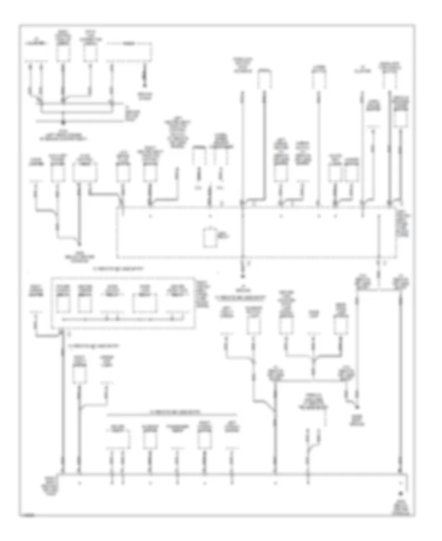Ground Distribution Wiring Diagram (2 of 3) for Saturn LW300 2001