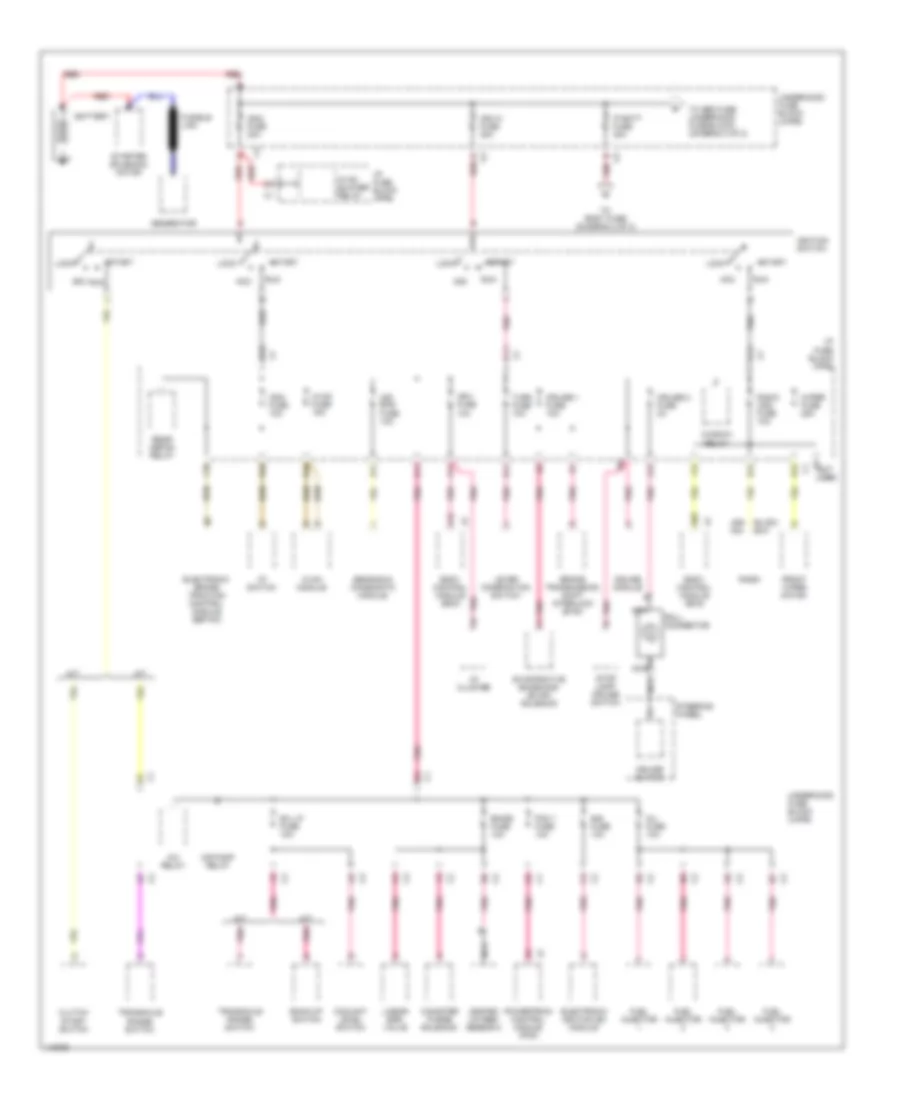 Power Distribution Wiring Diagram 1 of 2 for Saturn SC1 2001
