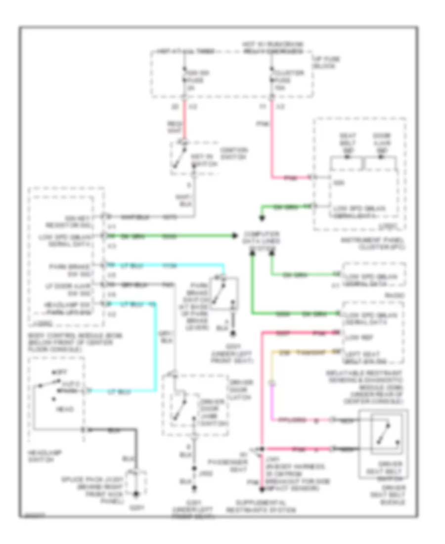 Warning Systems Wiring Diagram for Saturn Vue Green Line 2009