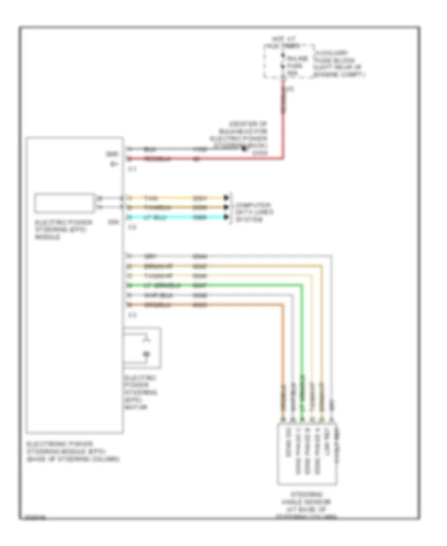 3.6L VIN B, Electronic Power Steering Wiring Diagram for Saturn Vue Green Line 2009