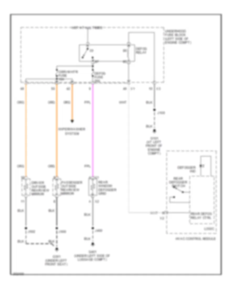 Defoggers Wiring Diagram for Saturn Vue Red Line 2009