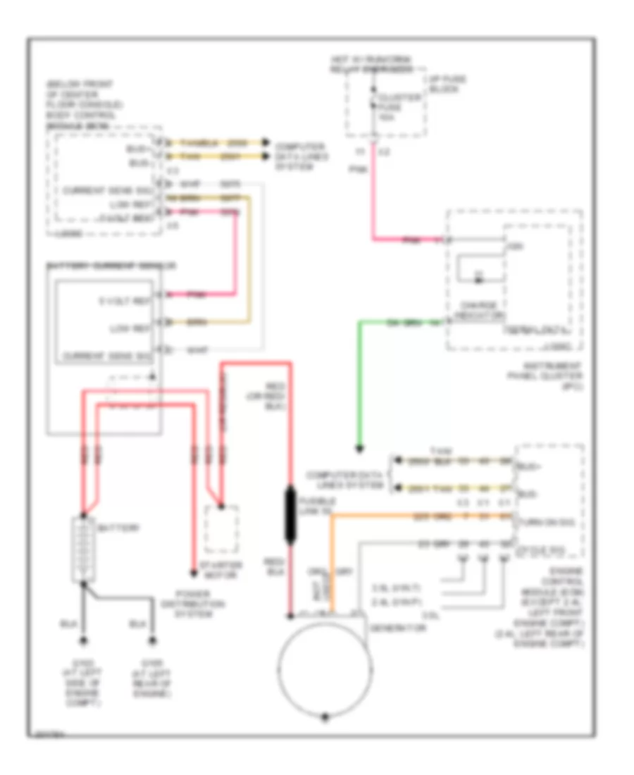 2 4L VIN P Charging Wiring Diagram for Saturn Vue XE 2009