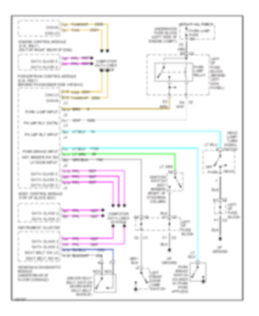 Warning System Wiring Diagrams for Saturn L100 2002