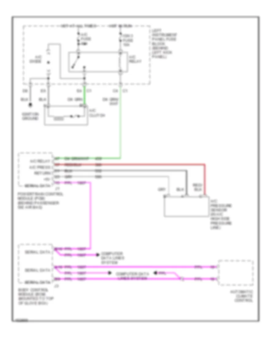 Compressor Wiring Diagram, with Auto AC for Saturn L200 2002