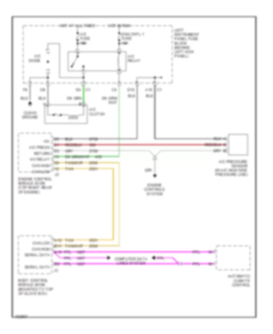 Compressor Wiring Diagram with Auto A C for Saturn L300 2002