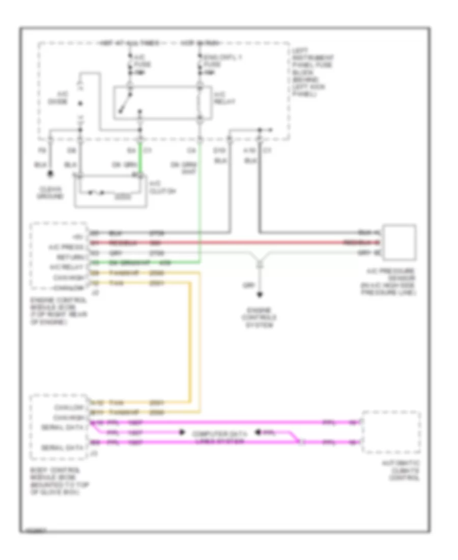 Compressor Wiring Diagram, with Auto AC for Saturn L300 2002