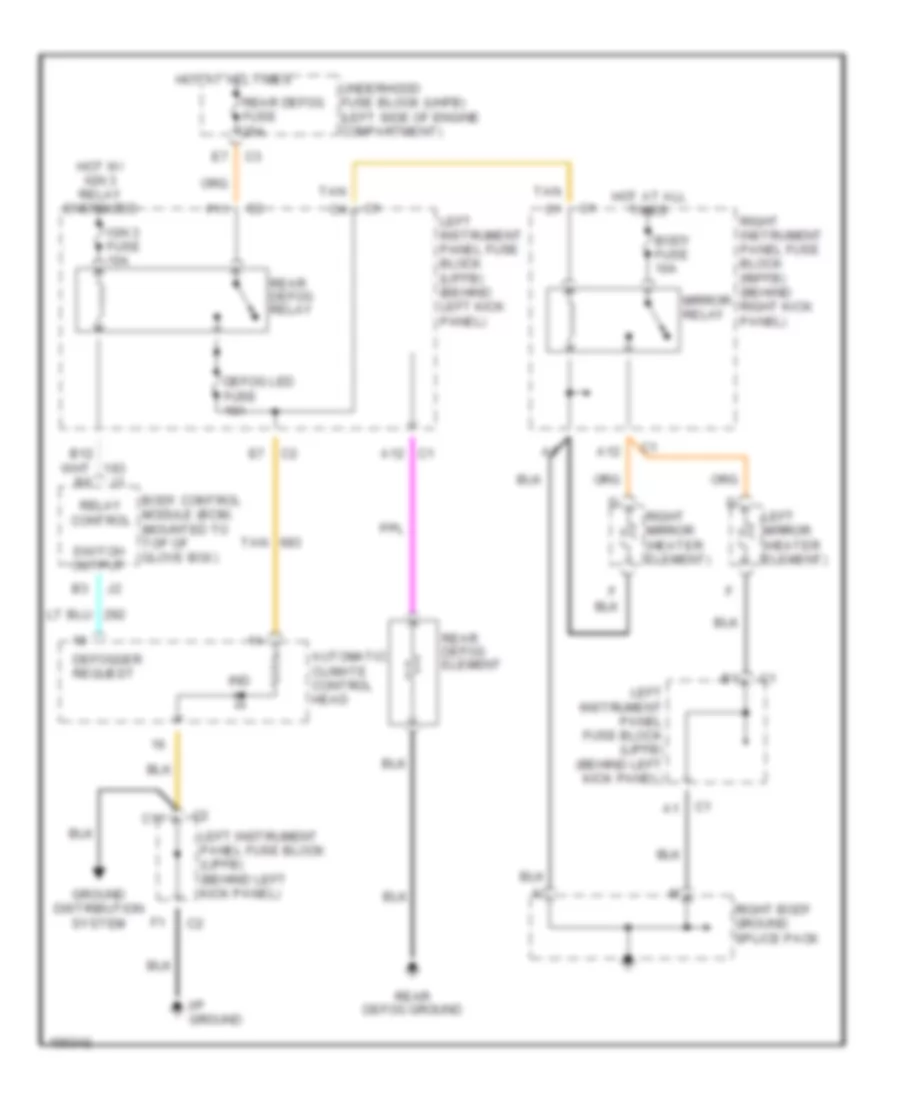 Defogger Wiring Diagram for Saturn L300 2002