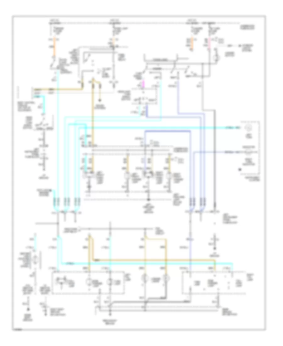 Exterior Lamps Wiring Diagram for Saturn L300 2002