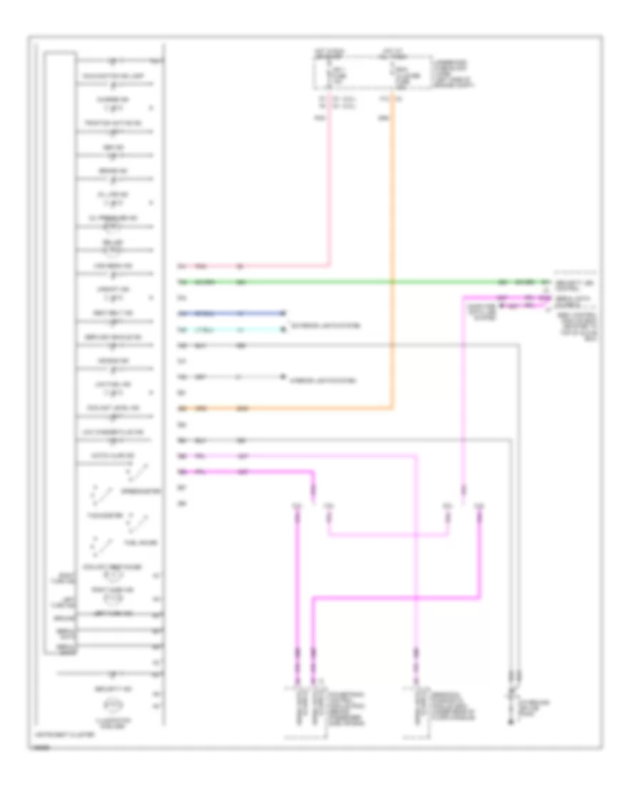 Instrument Cluster Wiring Diagram for Saturn L300 2002