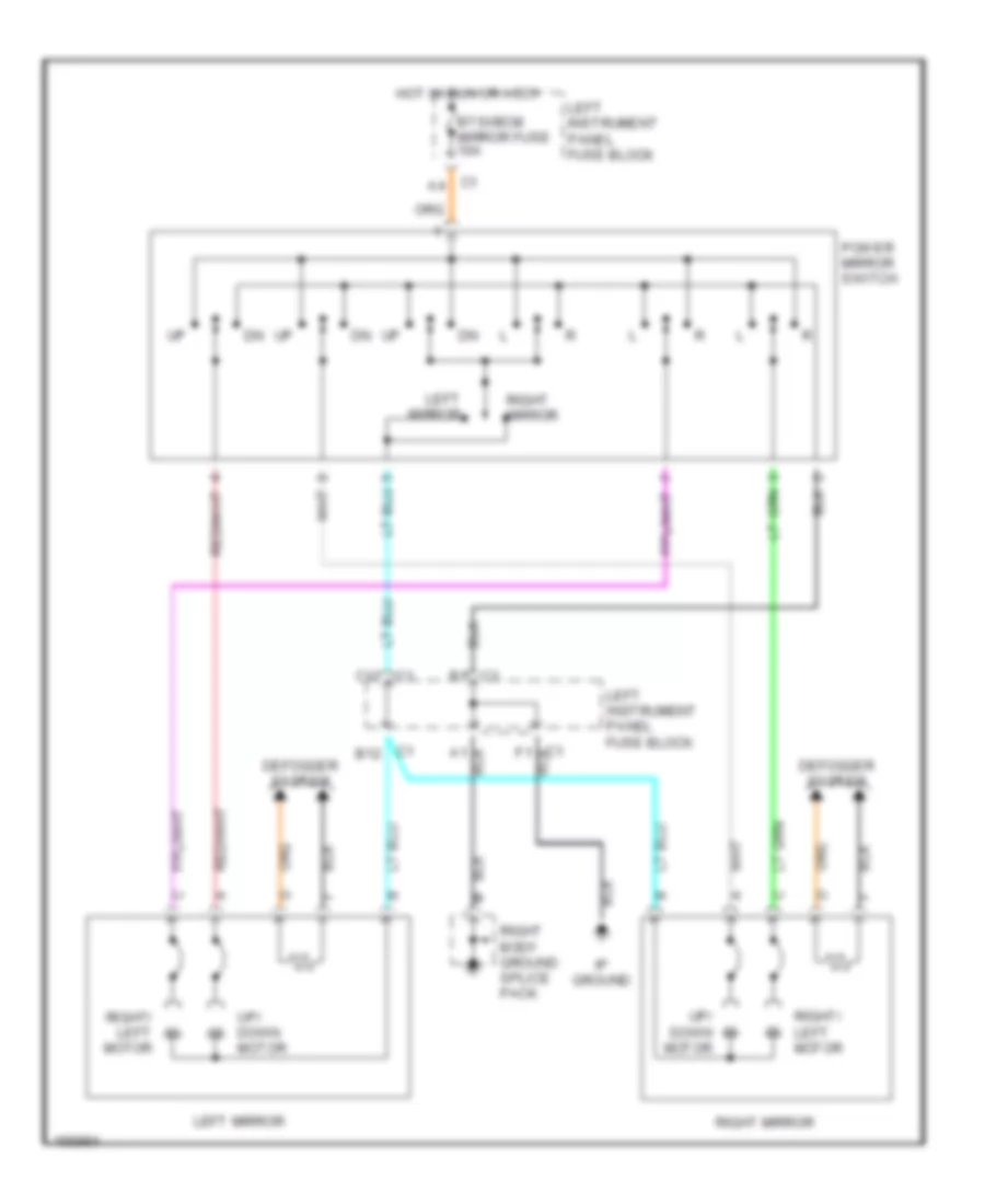 Power Mirror Wiring Diagram for Saturn L300 2002