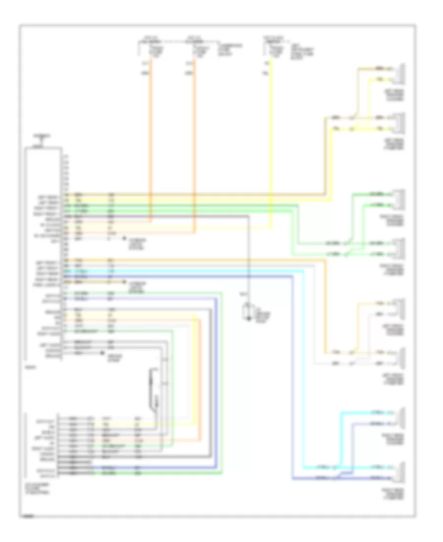 Radio Wiring Diagrams, without Amplifier for Saturn L300 2002
