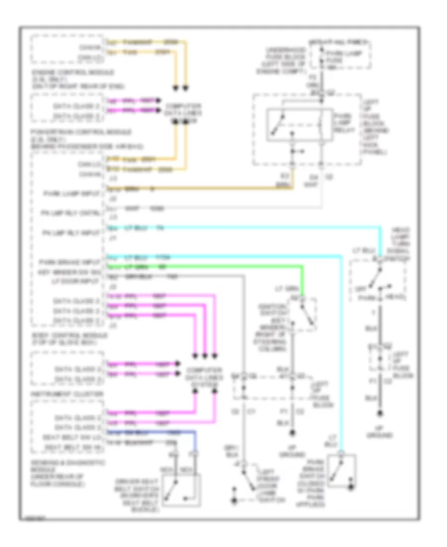 Warning System Wiring Diagrams for Saturn L300 2002