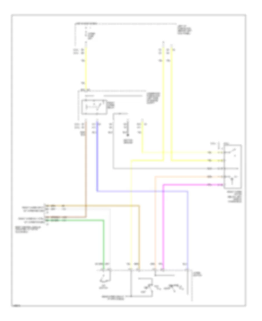 Wiper Washer Wiring Diagram for Saturn L300 2002