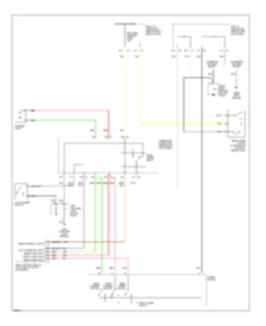 Электросхема заднего стеклоочистителя и омывателя стекла для Saturn LW200 2002