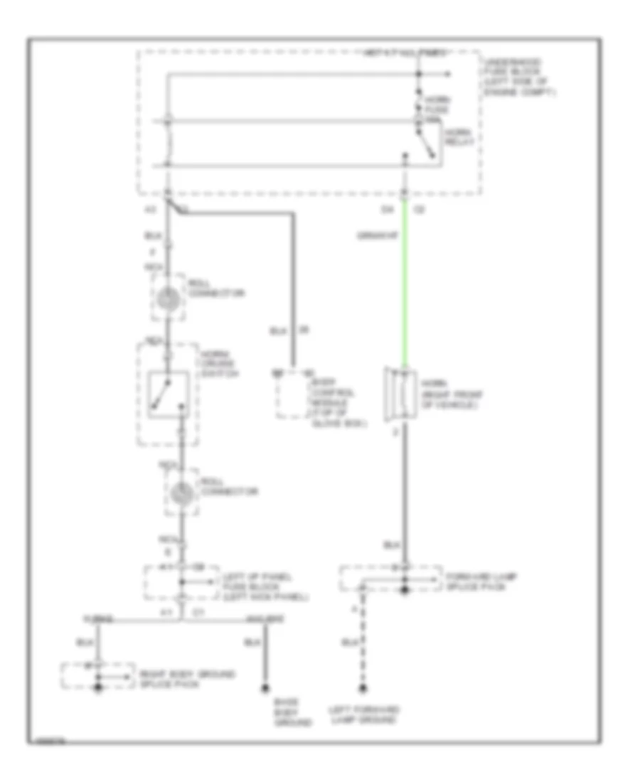 Horn Wiring Diagram for Saturn LW300 2002