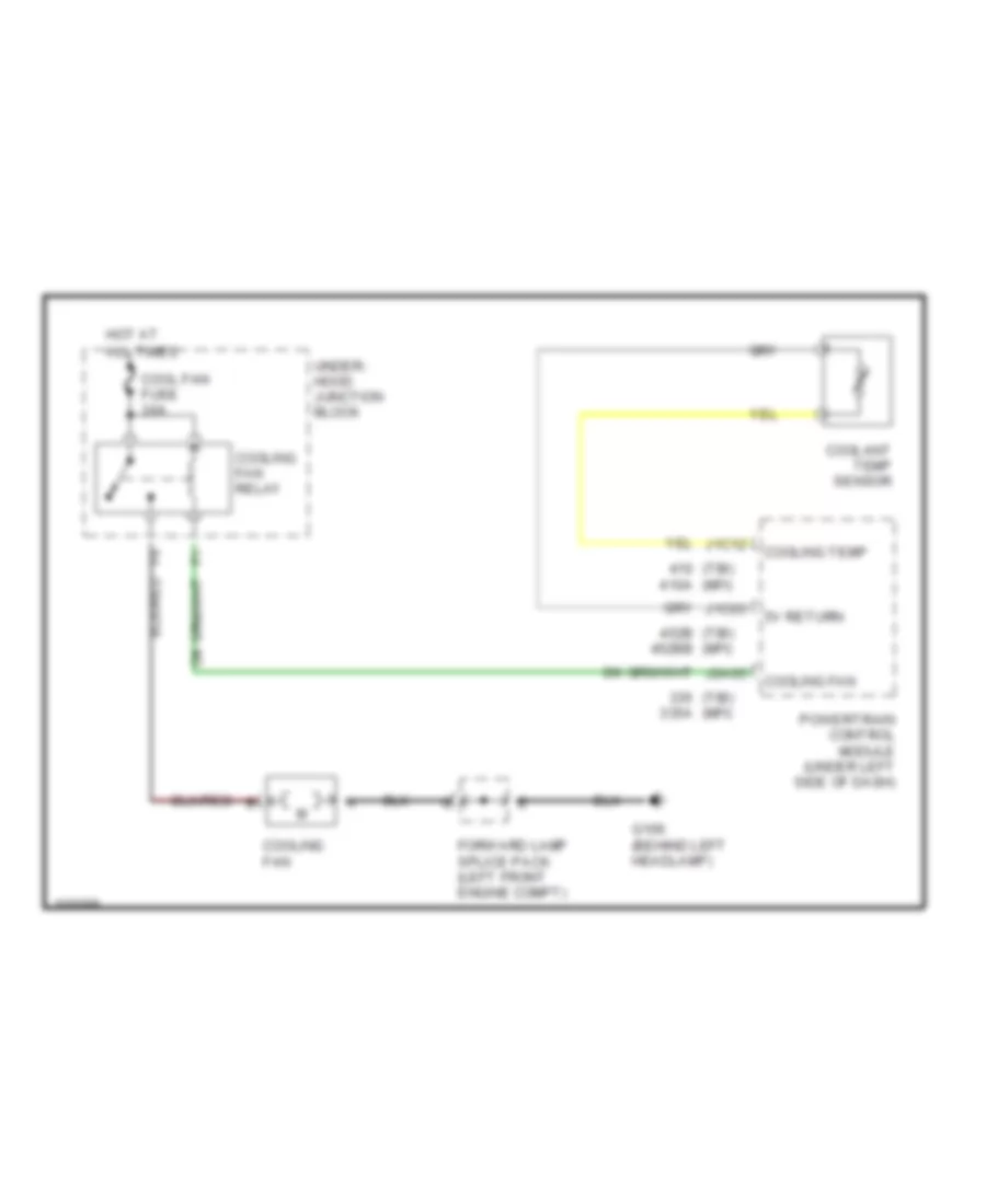 Cooling Fan Wiring Diagram for Saturn SL 1991