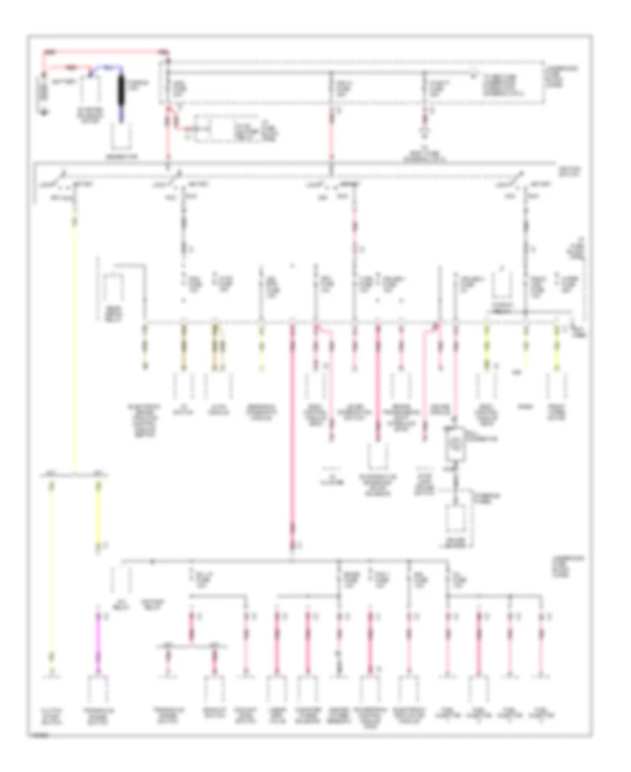 Power Distribution Wiring Diagram 1 of 2 for Saturn SC1 2002