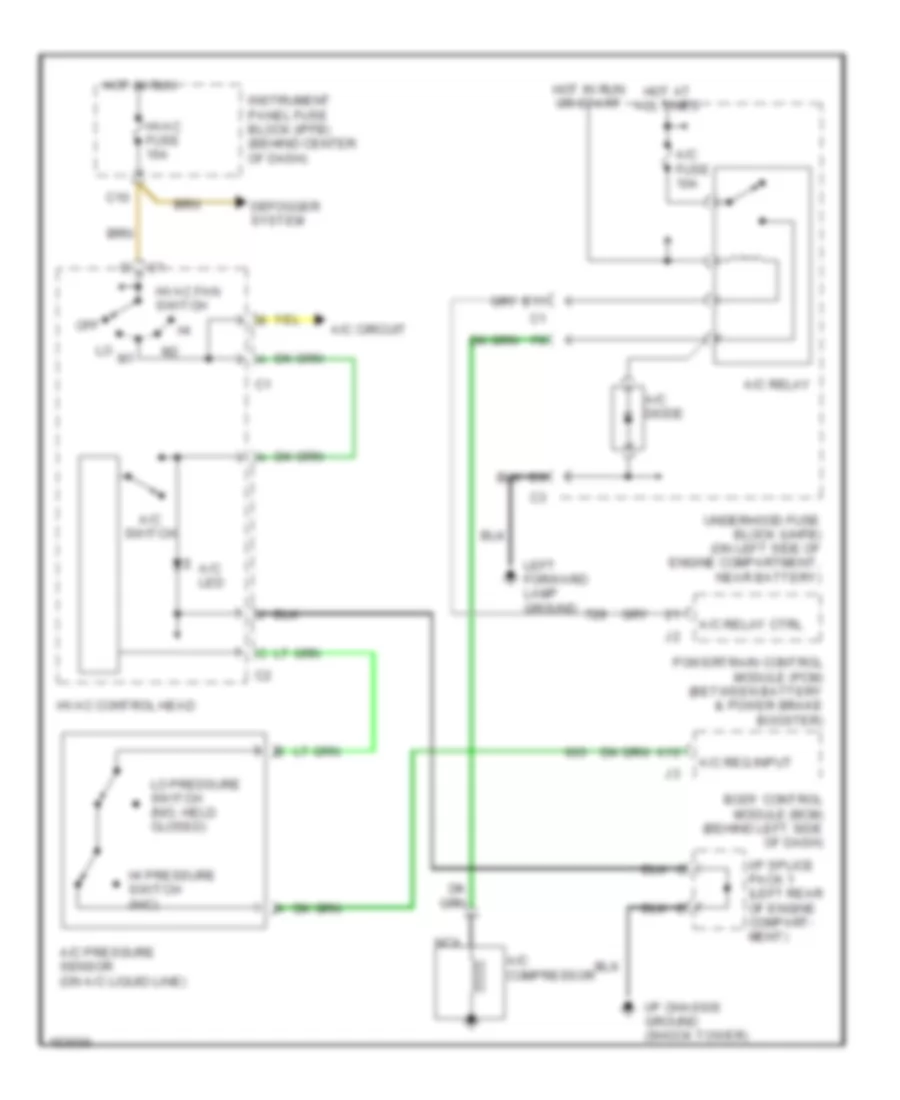 Compressor Wiring Diagram for Saturn SL 2002