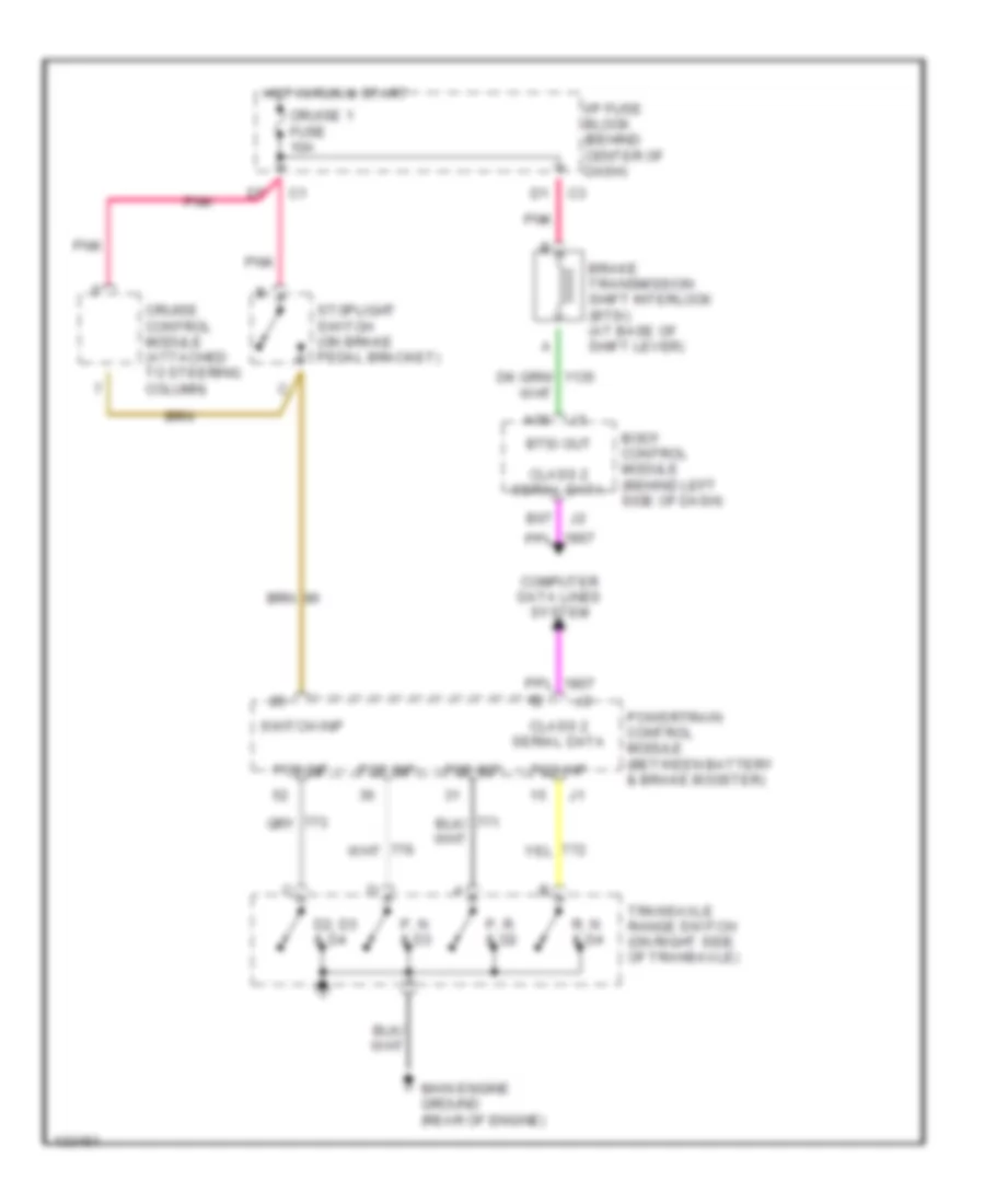 Shift Interlock Wiring Diagram for Saturn SL1 2002