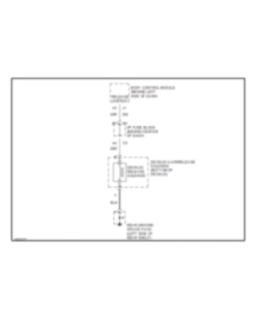 Trunk Release Wiring Diagram for Saturn SL1 2002