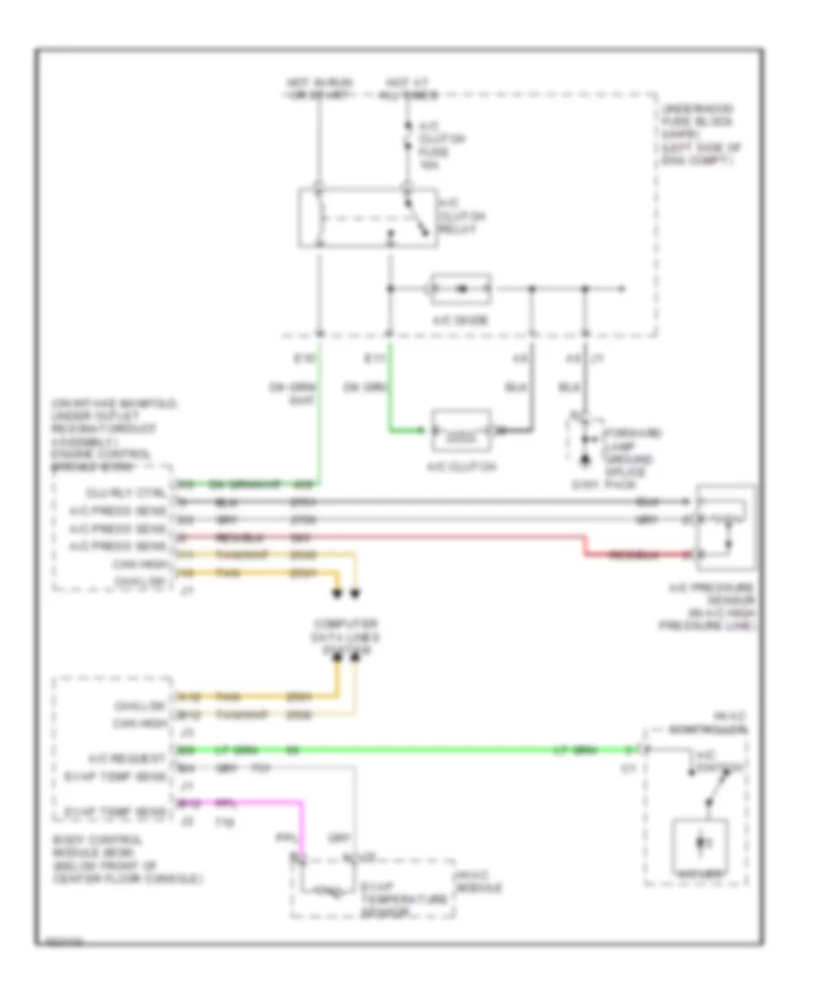 2.2L VIN F, Compressor Wiring Diagram for Saturn Vue 2002