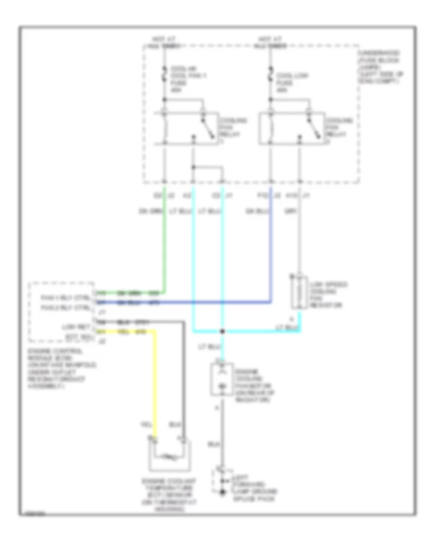 2 2L VIN F Cooling Fan Wiring Diagram Late Production for Saturn Vue 2002
