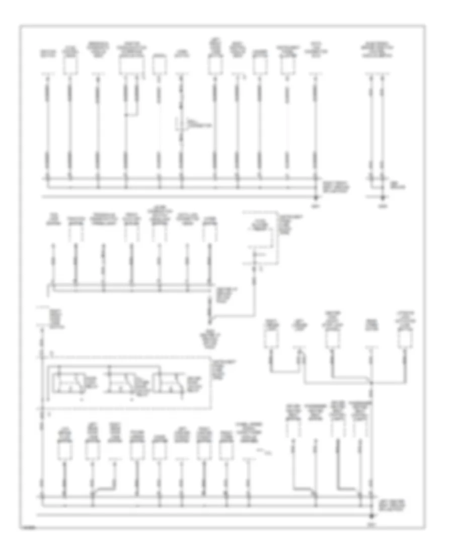 Ground Distribution Wiring Diagram 2 of 3 for Saturn Vue 2002