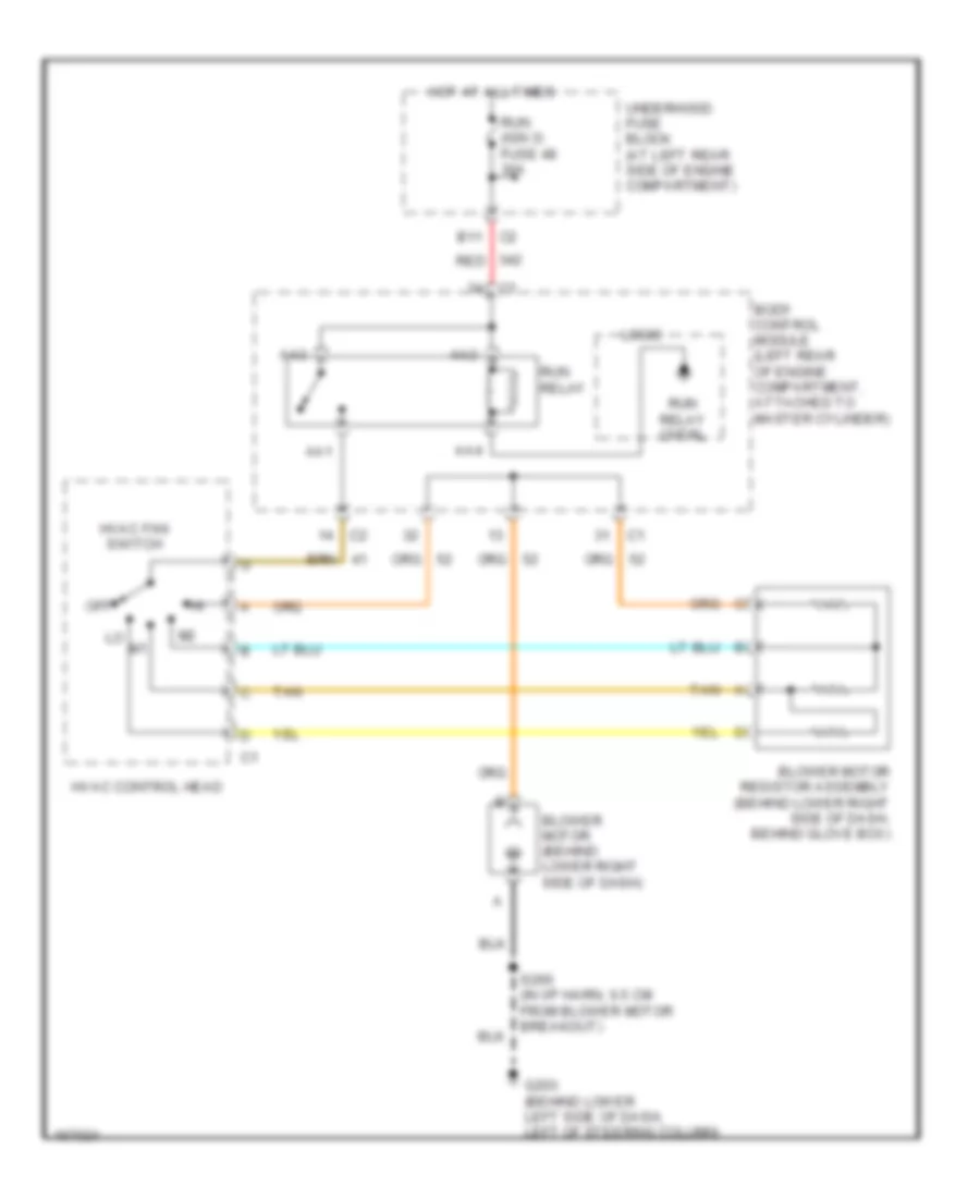 Heater Wiring Diagram for Saturn Ion 1 2003
