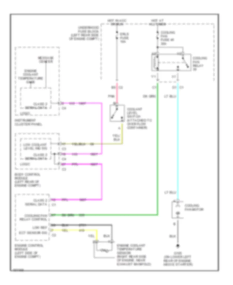 Cooling Fan Wiring Diagram for Saturn Ion 1 2003