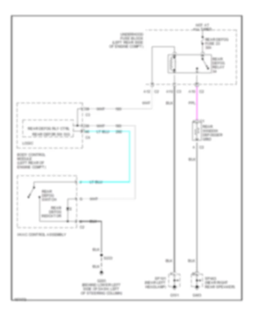 Defoggers Wiring Diagram for Saturn Ion 1 2003
