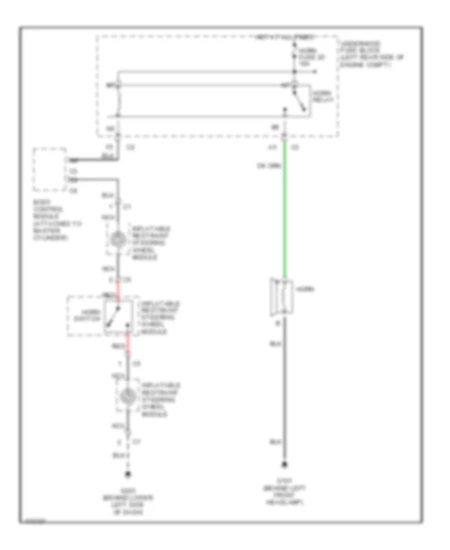 Horn Wiring Diagram for Saturn Ion 1 2003