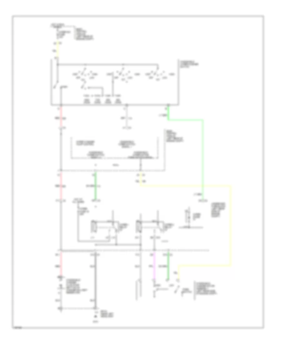 Электросхема стеклоочистителя, дворников и омывателя для Saturn Ion 2 2003