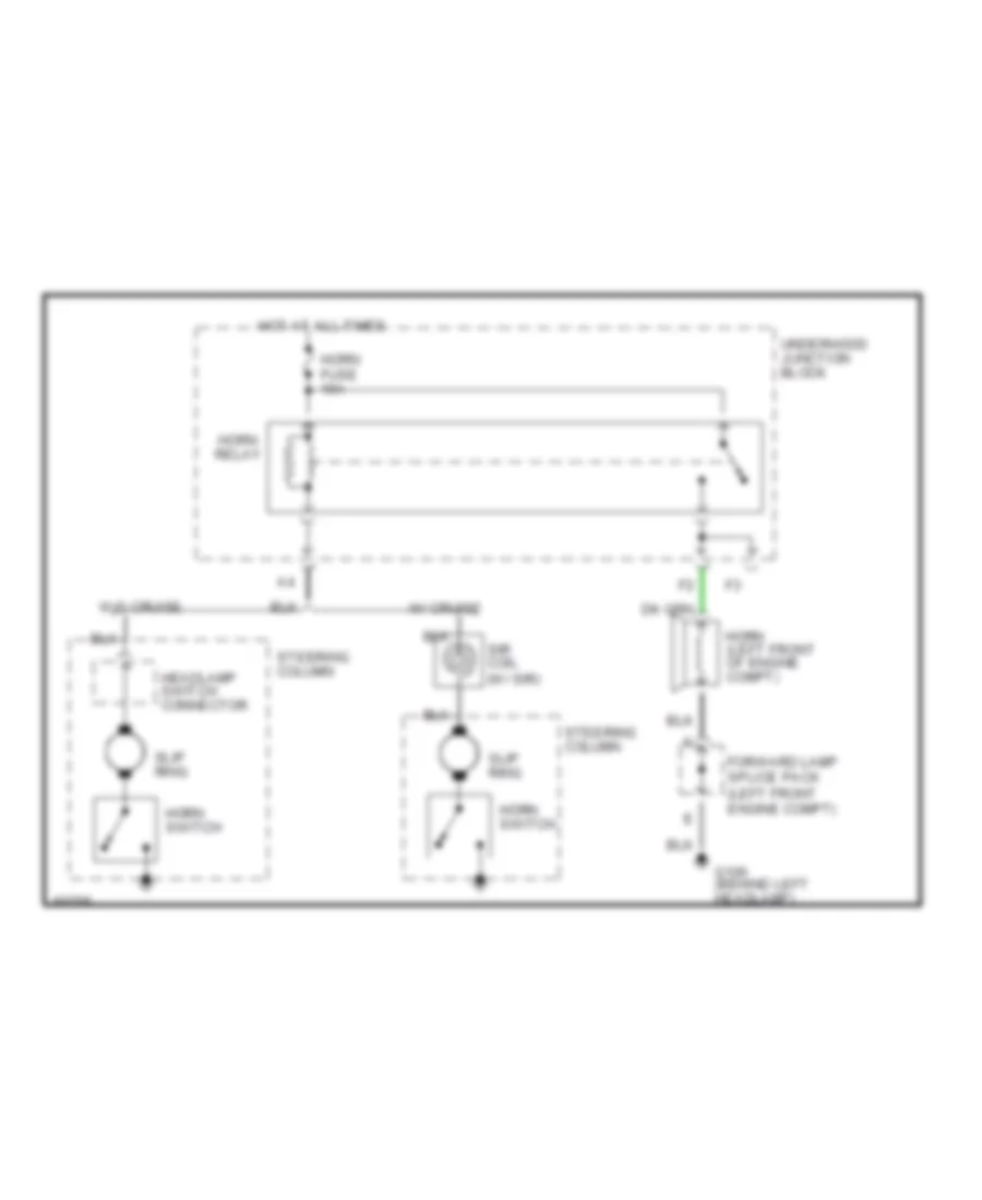 Horn Wiring Diagram for Saturn SC2 1993