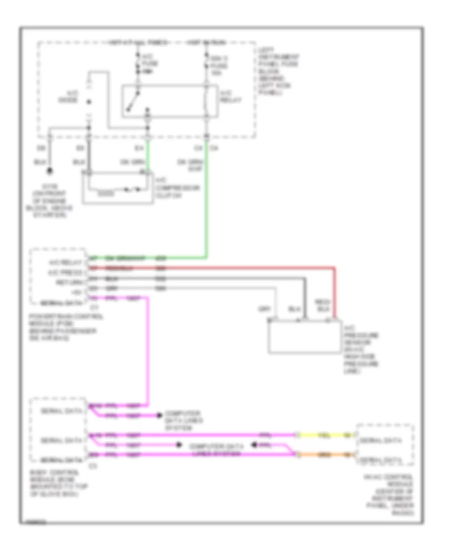 Compressor Wiring Diagram, with Auto AC for Saturn L200 2003