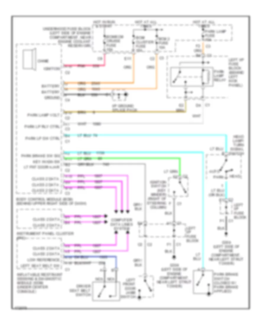 Warning Systems Wiring Diagram for Saturn L200 2003