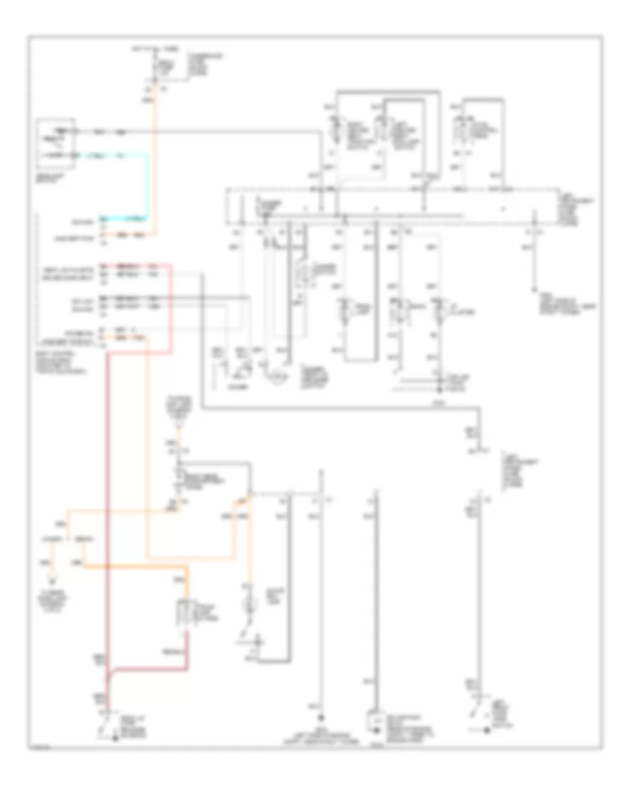 Interior Lights Wiring Diagram 1 of 2 for Saturn L300 2003